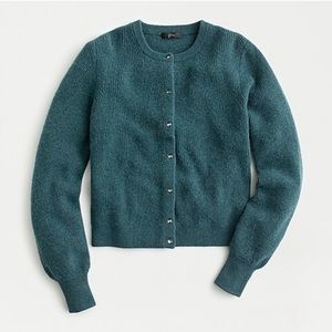 J. Crew ribbed cardigan with jeweled buttons xs